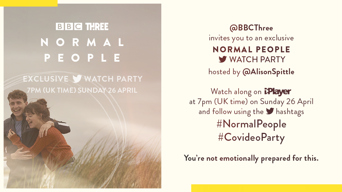 Normal People watch party invite