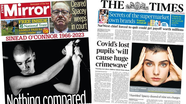 Front pages 27 July 2023