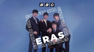 A graphic that shows an image of The Beatles and which reads: Eras - The Beatles