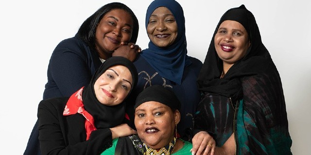 The Freedom Women Collective, made up of Shuke Halake Aeroro, Nisreen Barazi, Gaida Dirar, Arafa Gouda and Faisa Omar