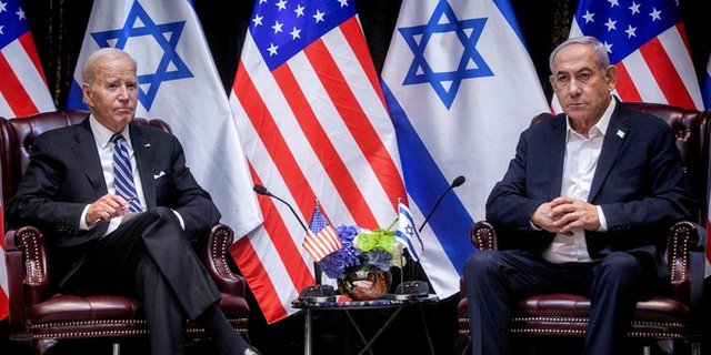 US President Joe Biden and Israeli Prime Minister Benjamin Netanyahu hold a meeting in Tel Aviv