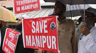 Protest about Manipur violence