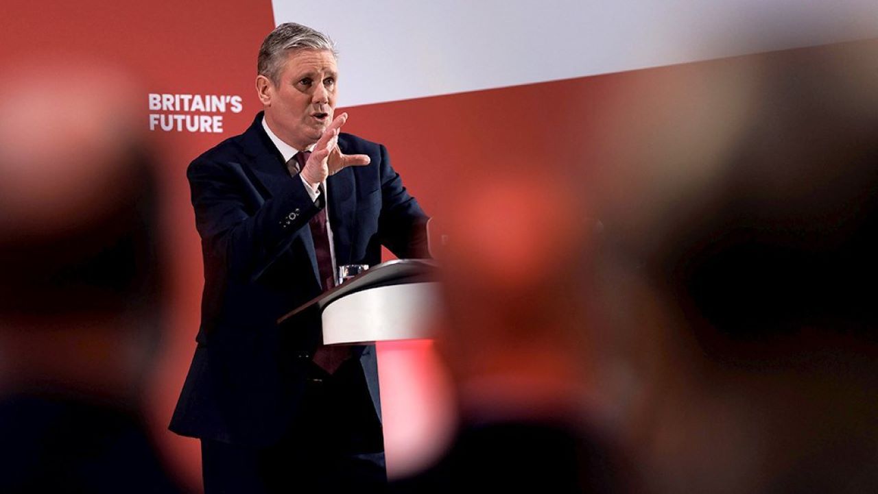 Keir Starmer addresses business leaders.