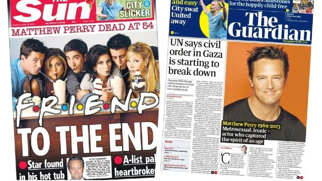 Front pages on 30 October 2023