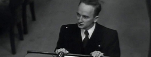 Scene from the Nuremberg trials