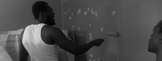 Stormzy painting a flat