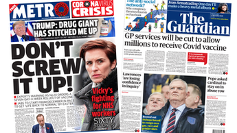 Composite image featuring i and Financial Times front pages