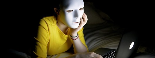 Anonymous internet-user in a mask