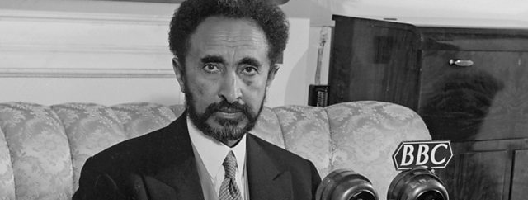 Haile Selassie in a BBC studio