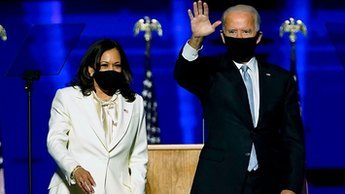 Donald Trump and Joe Biden during the final TV debate