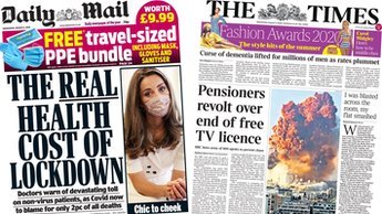 Newspaper headlines