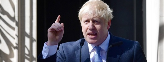 Boris Johnson on the steps of Downing Street