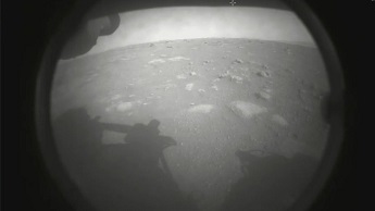 The first picture of the surface of Mars sent by Nasa's Perseverance rover