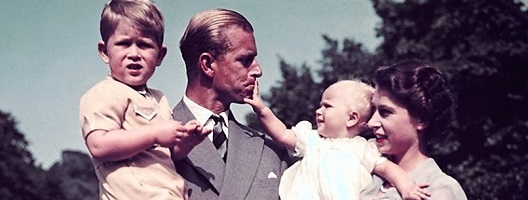 Prince Charles, Prince Philip, Princess Anne, Queen Elizabeth II