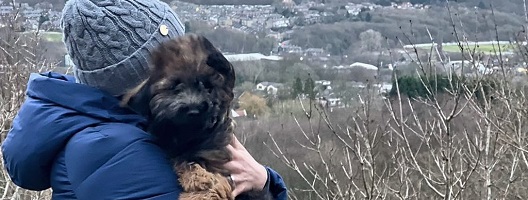 Victoria Gill and her dog Herbie