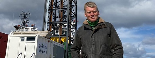 Presenter Tom Heap at a Big Drop Energy plant