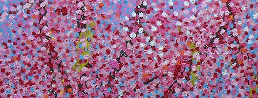 Section of a cherry blossom painting [Image: Damien Hirst and Science Ltd]