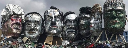The Mount Recyclemore sculpture
