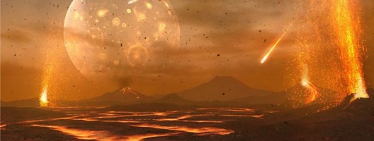 Creative image depicting primordial Earth