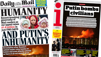 Composite image featuring Daily Mail and i front pages