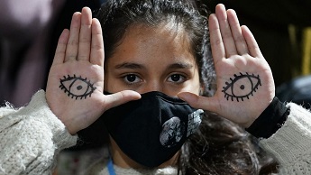 A young climate activist at COP26