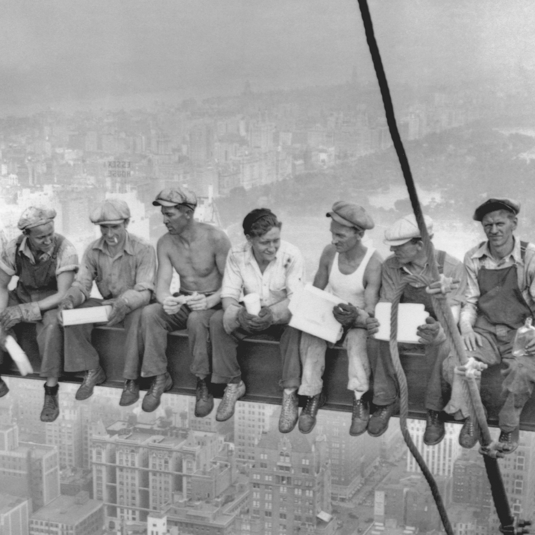 A section of the 1932 photograph Lunch atop a Skyscraper (Credit: Getty Images)
