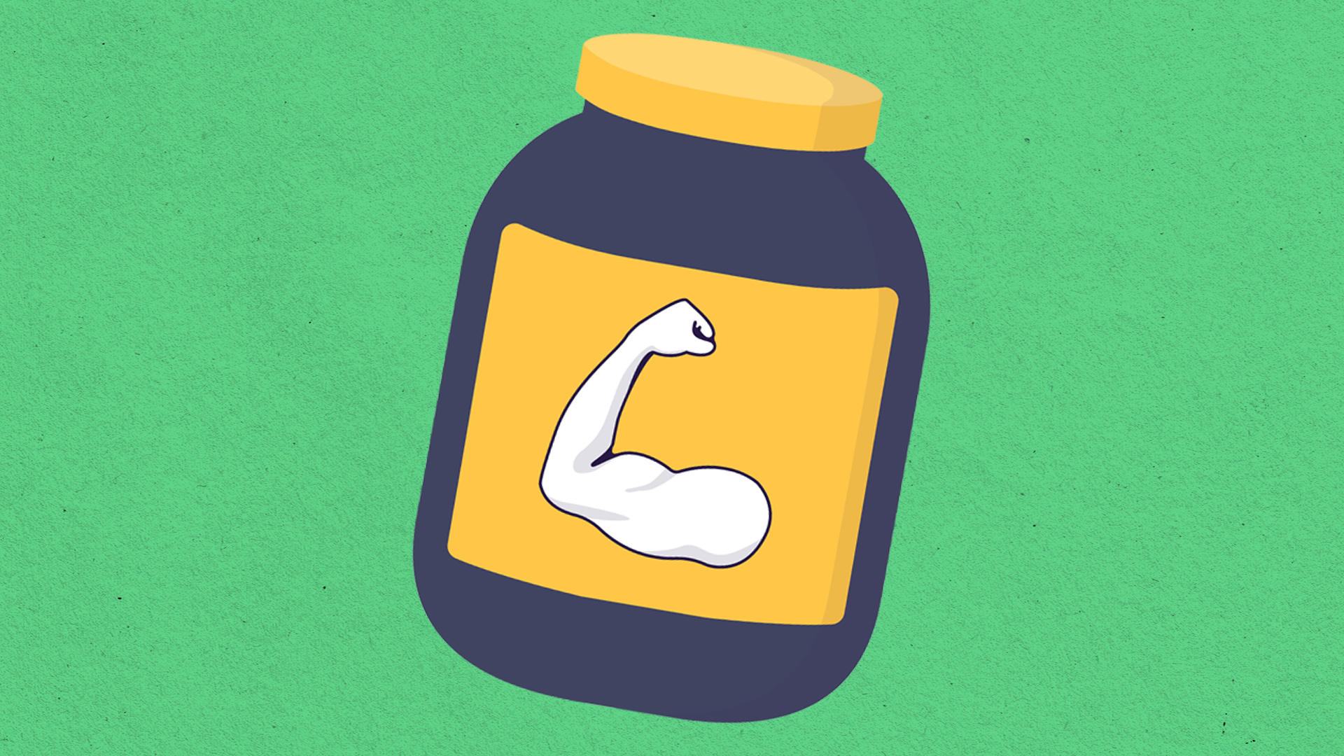Illustration of a tub of protein powder (Credit: Getty Images)