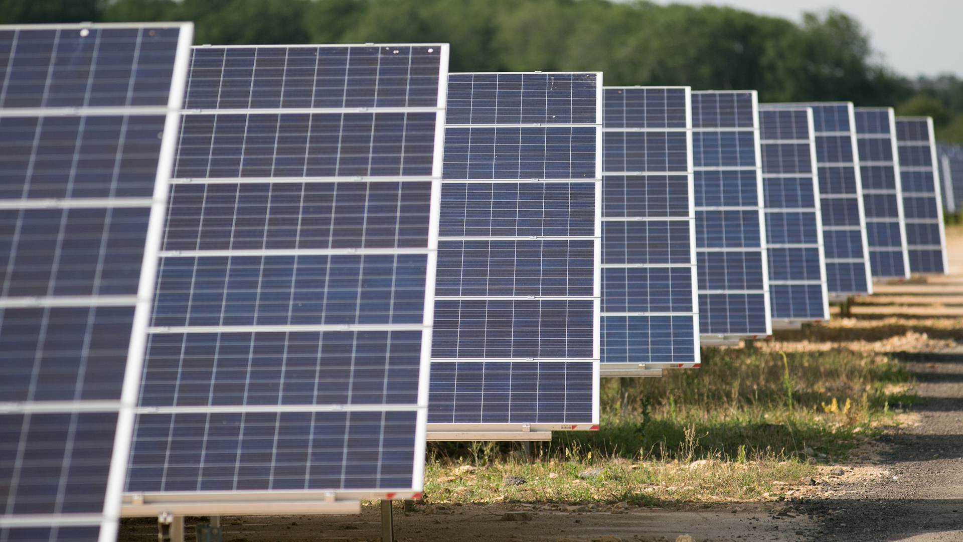 Panels at a solar farm (Credit: Daniel Leal-Olivas/PA Wire)