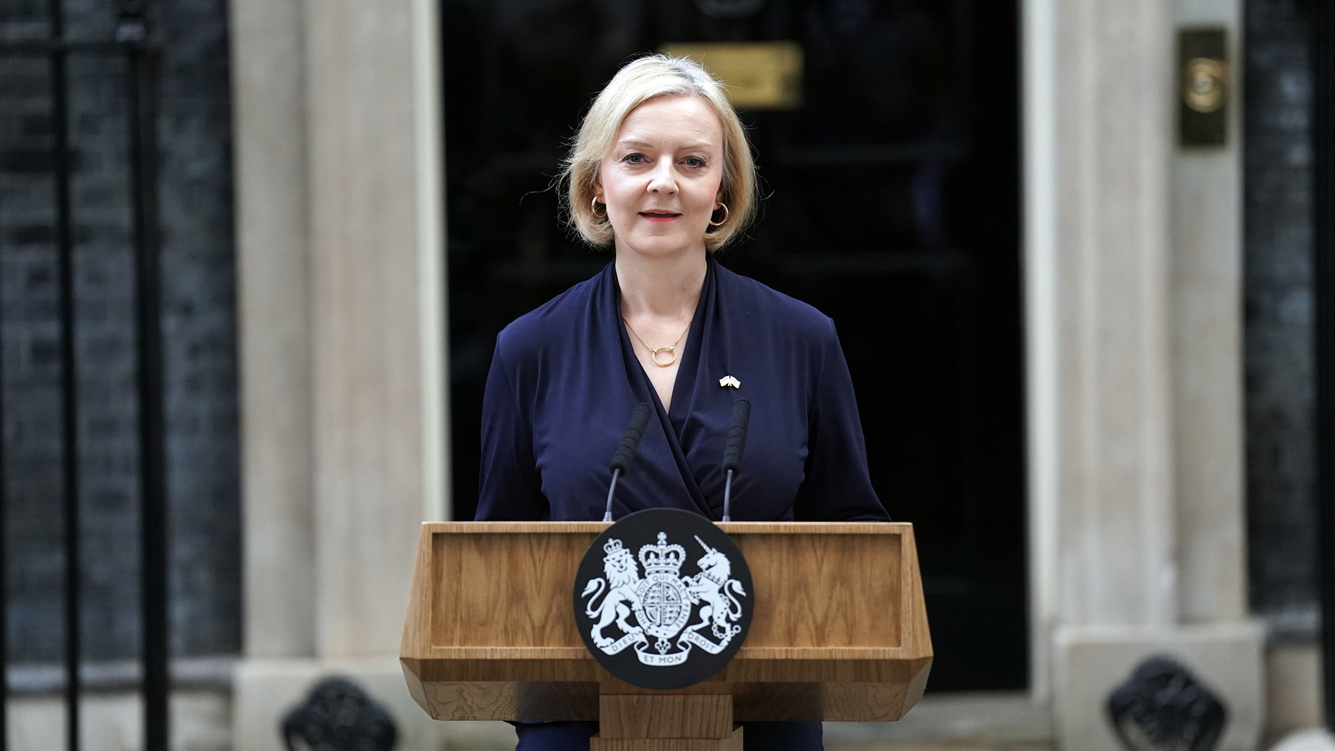 Liz Truss delivers her resignation speech (Credit: Kirsty O'Connor/PA Wire)